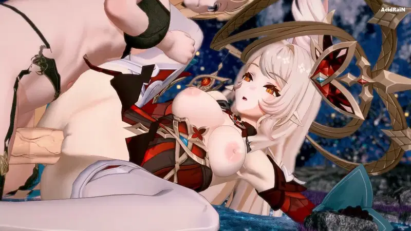 Alice x Futa Nicole having fun (Genshin impact) sex video