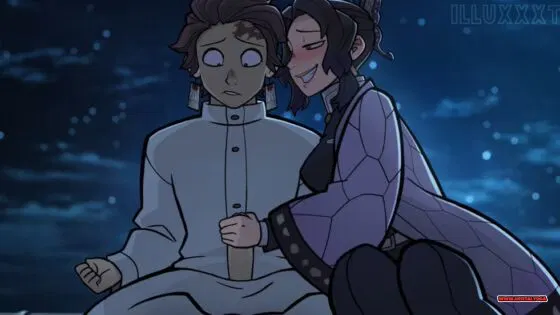Shinobu Kocho Gives Tanjiro a Messy Blowjob During Meditation and Swallows His Load 🫦 (Illuxxxtrandy)