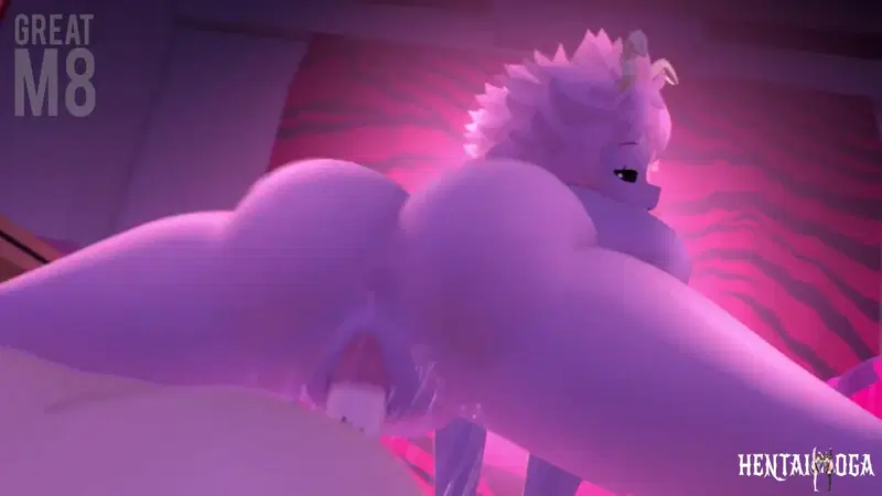 Mina Ashido split riding